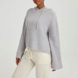 Nap 100% Cashmere Gray Sweater Cashmere Hoodie Women’s Large